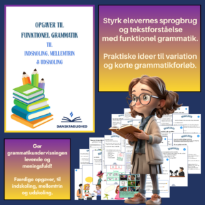 Funktionel grammatik – undervisningsmateriale med leg, opgaver og hjælpeark