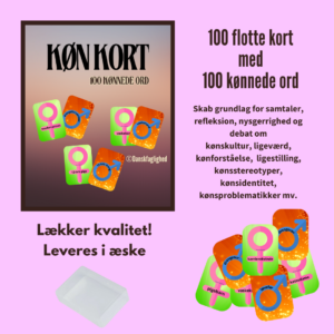 De 100 kort med kønnede ord – samtalekort om køn, sprog og normer (udskoling)