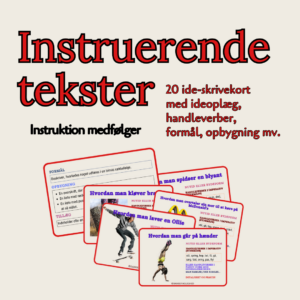 Instruerende tekstkort med opskrift