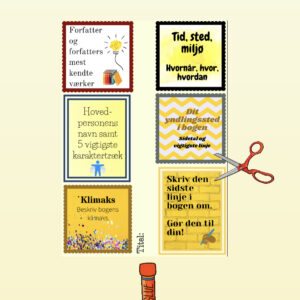 6-trins analyse – kreativ boganmeldelse med klip, fold og lim