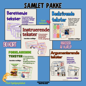 Samlet pakke 'Tekstkort med opskrift'