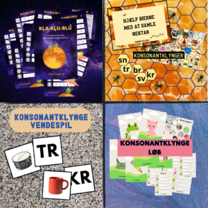 Konsonantklynger - 4 opgavesæt