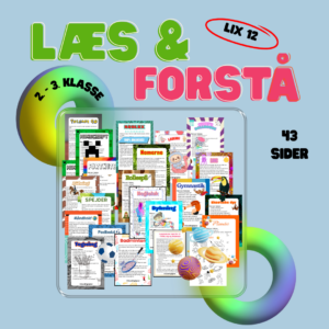 Lix 12 fagtekster til 2.–3. klasse, læsetræning med mening. Letlæselige fagtekster om Fortnite, Minecraft, dyr, sport, Labubu, Pokemon og meget mere.