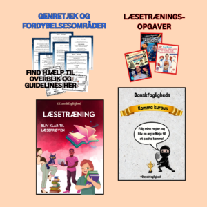 Eksamenspakke i dansk – fordybelsesområder, læsetræning og komma til prøven
