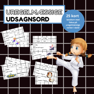 Læsekort med uregelmæssige verber i datid