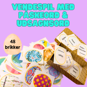 Påskeopgave til dansk – vendespil med påskeord (indskoling)